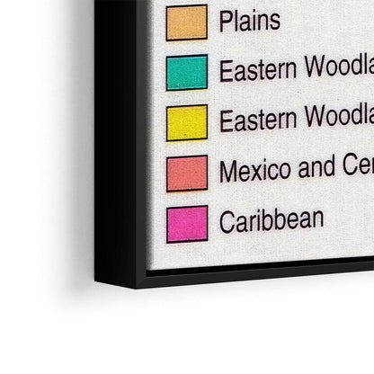 Native American Cultural Regions Map - Indigenous North America Tribes Poster