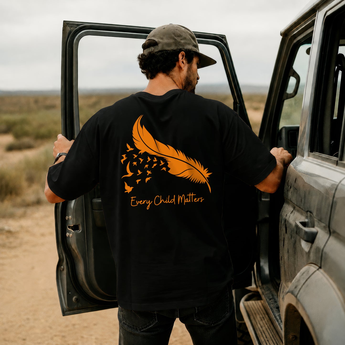 Every Child Matters Feather Flying Birds Design For Orange Shirt Day - Two sides - Unisex T-shirt/V-neck T-shirt/Hoodie/Sweatshirt