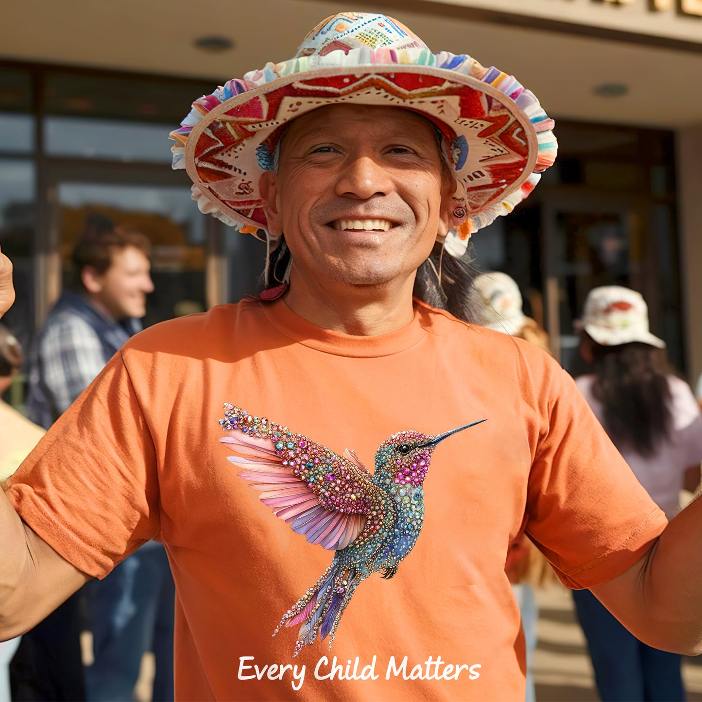 Every Child Matters Hummingbird Orange Awareness Unisex T-Shirt/Hoodie/Sweatshirt