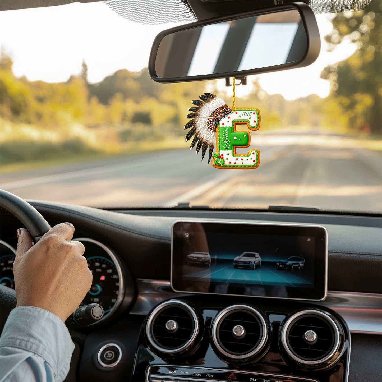 Personalized Letter Native American Feather Christmas - Custom Name Design - Ornament Acrylic