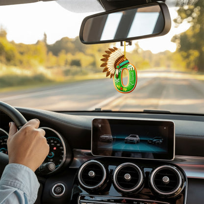 Personalized Letter Native American Feather Christmas - Custom Name Design - Ornament Acrylic