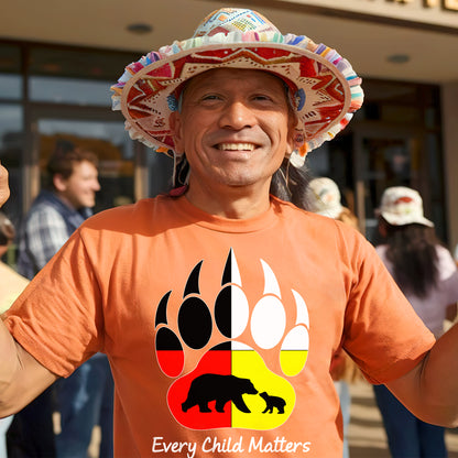 Every Child Matters Bear Paw Indigenous Pride Unisex T-Shirt/Hoodie/Sweatshirt