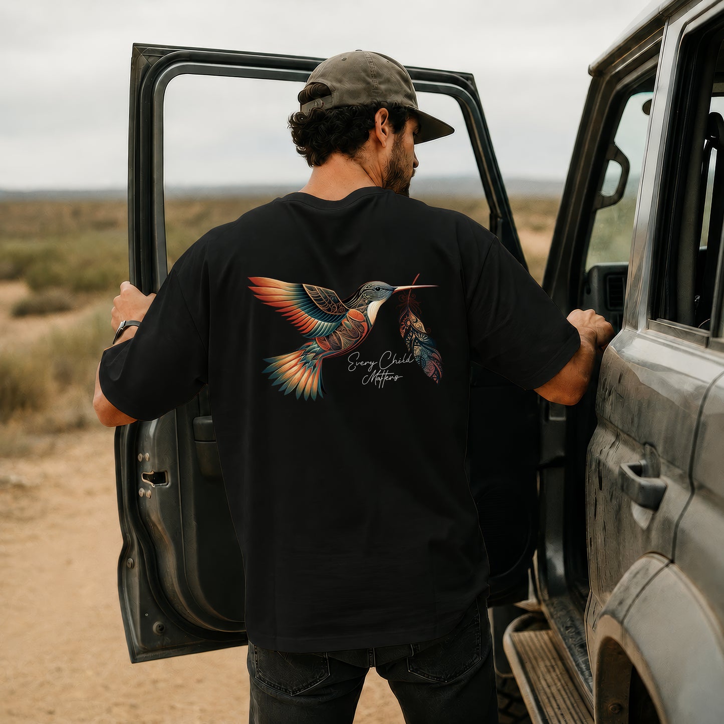 Every Child Matters Hummingbird Feather Native American - Two sides - Unisex T-shirt/V-neck T-shirt/Hoodie/Sweatshirt
