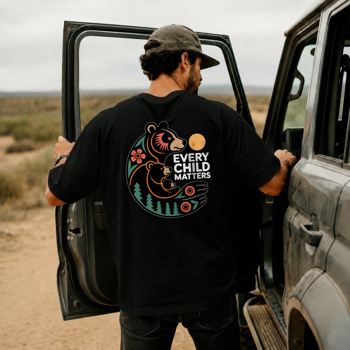 Every Child Matters Bear Family- Two sides - Unisex T-shirt/V-neck T-shirt/Hoodie/Sweatshirt