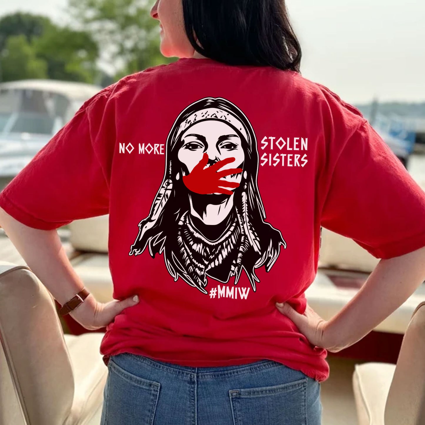 MMIW No More Stolen Sisters - Two Sides - MMIW Unisex T-shirt/Hoodie/V-Neck/Sweatshirt