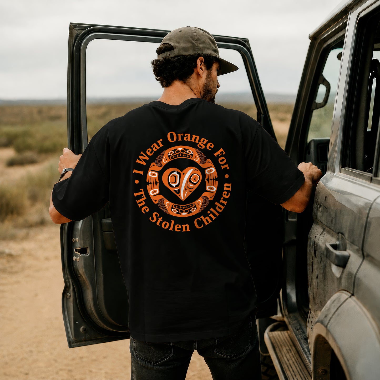 Every Child Matters Indigenous Heart & Symbol Design - Two sides - Unisex T-shirt/V-neck T-shirt/Hoodie/Sweatshirt