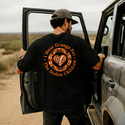 Every Child Matters Indigenous Heart & Symbol Design - Two sides - Unisex T-shirt/V-neck T-shirt/Hoodie/Sweatshirt