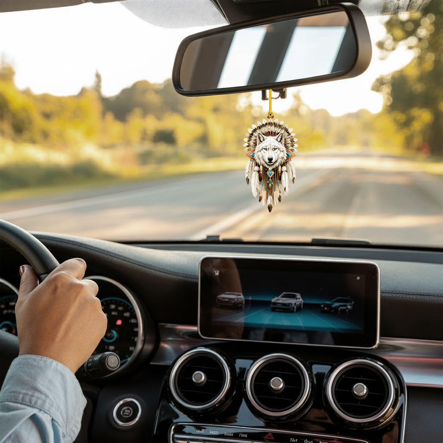 White Wolf Spirit - Native Feather Tribal - Unique Christmas Gift Decor Flat Acrylic