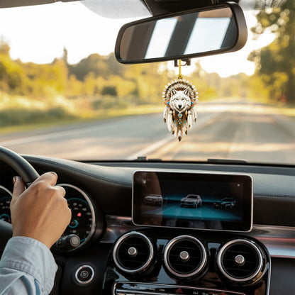 White Wolf Spirit - Native Feather Tribal - Unique Christmas Gift Decor Flat Acrylic