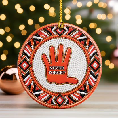 Never Forget Handprint Ceramic Ornament - Every Child Matters Gift Decor