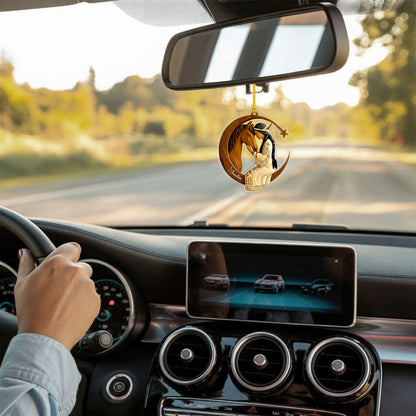 Native American Christmas - Horse and Maiden - Custom Name Design - Ornament Acrylic