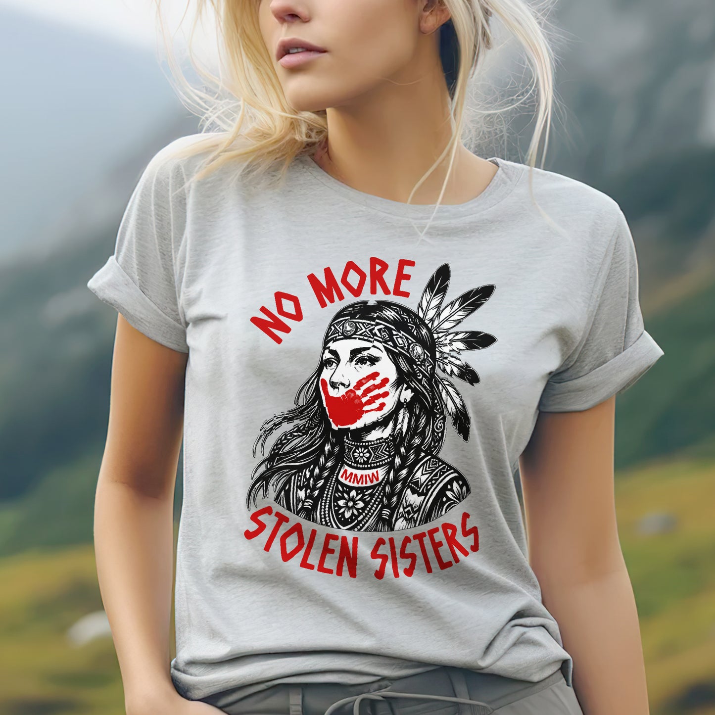 No More Stolen Sisters Feather Unisex T-shirt/T-shirt V-neck/Hoodie/Sweatshirt