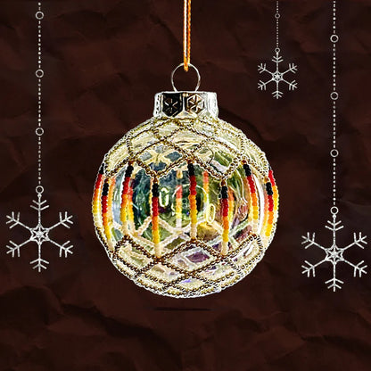Turquoise Beaded Handmade Ornament Holiday Decor Gifts