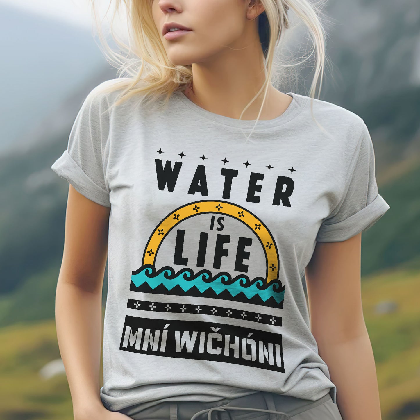 Water is Life Mini Wíčhóni - Unisex T-shirt/V-neck T-shirt/Hoodie/Sweatshirt