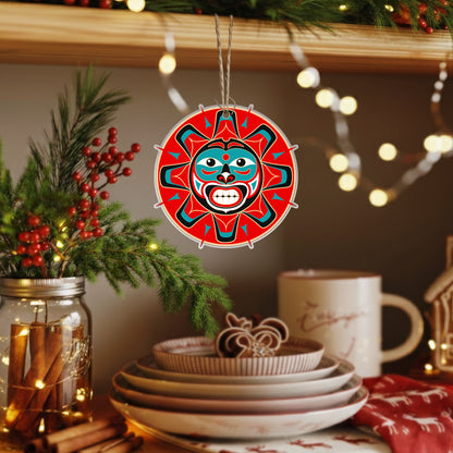 Sun Spirit Acrylic Ornament, Indigenous Inspired Art, Meaningful Holiday Decor