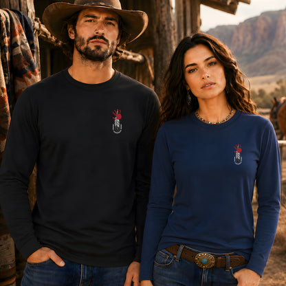Protect Indigenous Women Red Hand Feather - Two Sides Unisex Long Sleeve