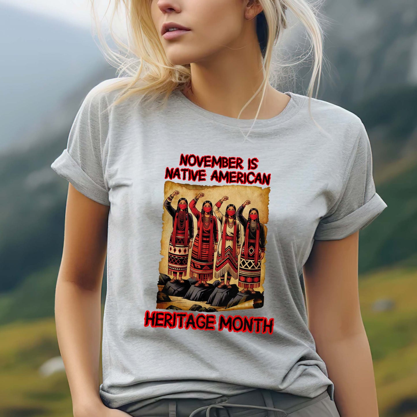 November Is Native American Heritage Month - Indigenous Pride Unisex T-Shirt/T-Shirt V-Neck/Hoodie/Sweatshirt