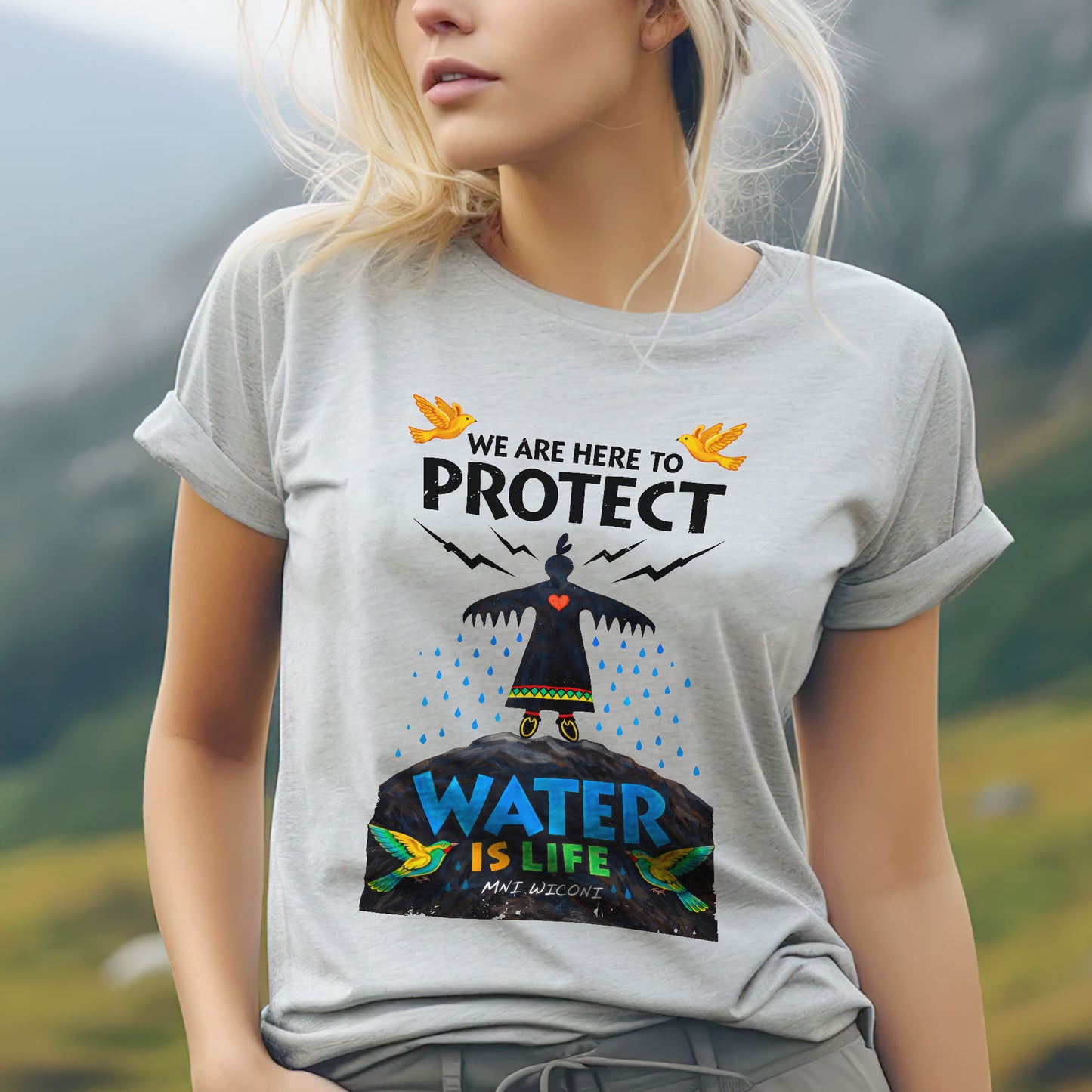 We Are Here to Protect Water - Unisex T-shirt/V-neck T-shirt/Hoodie/Sweatshirt