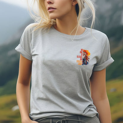 No One Is Illegal On Stolen Land - Two Sides - Unisex T-Shirt/T-Shirt V-Neck/Hoodie/Sweatshirt