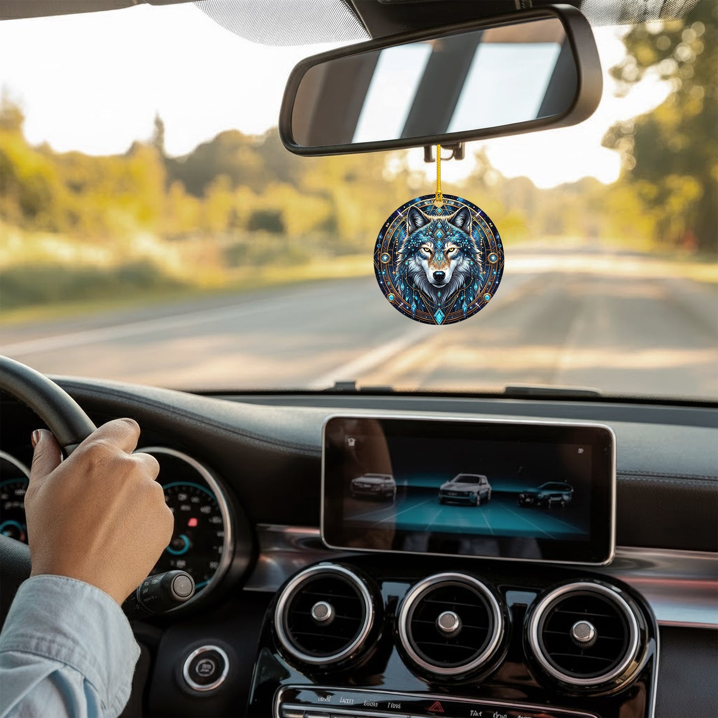 Celestial Wolf - Blue Crystal Spirit Animal - Unique Christmas Gift Decor Flat Acrylic