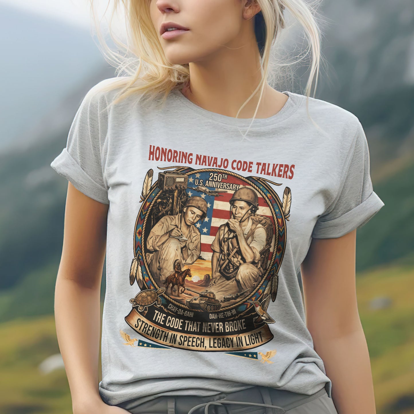 Navajo Code Talkers 250th Anniversary - Unisex T-shirt/V-neck T-shirt/Hoodie/Sweatshirt