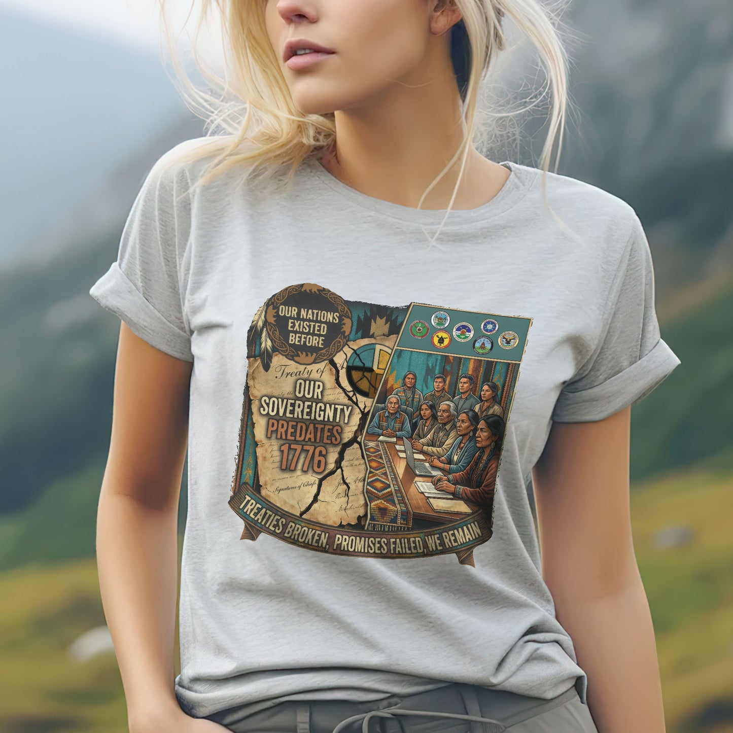 Native American Sovereignty - Our Nations Existed Before 1776 - Unisex T-shirt/V-neck T-shirt/Hoodie/Sweatshirt