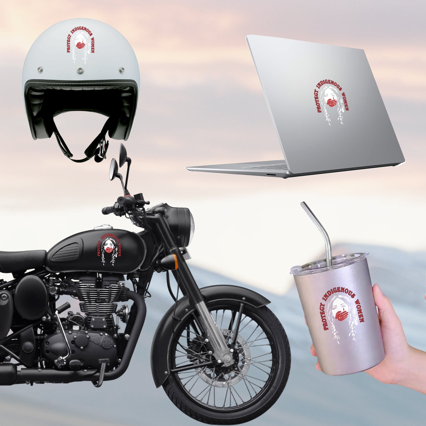 Protect Indigenous Women White Decal - MMIW Awareness