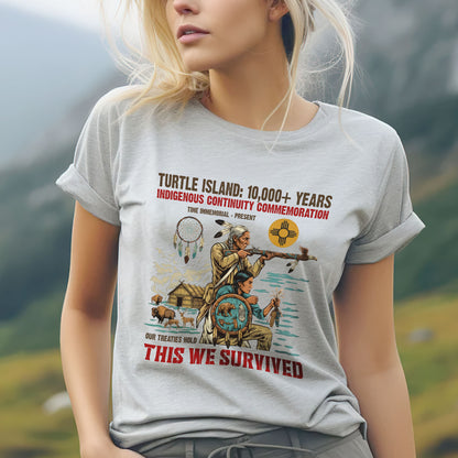 Turtle Island Indigenous - This We Survived Native American - Unisex T-shirt/V-neck T-shirt/Hoodie/Sweatshirt