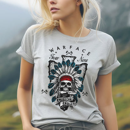 War Face Fear None Native American Warrior Unisex T-shirt/V-neck T-shirt /Hoodie/Sweatshirt