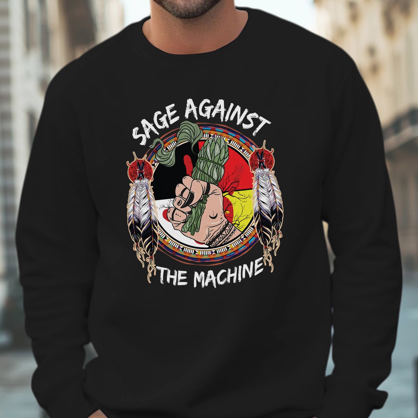 Sage Against The Machine Indigenous Power- MMIW Unisex T-Shirt/Hoodie/V-Neck/Sweatshirt