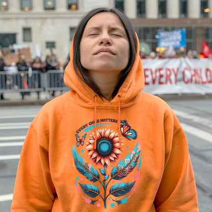 Every Child Matters Orange Shirt Day Sunflower Design Unisex T-shirt/Hoodie/Sweatshirt