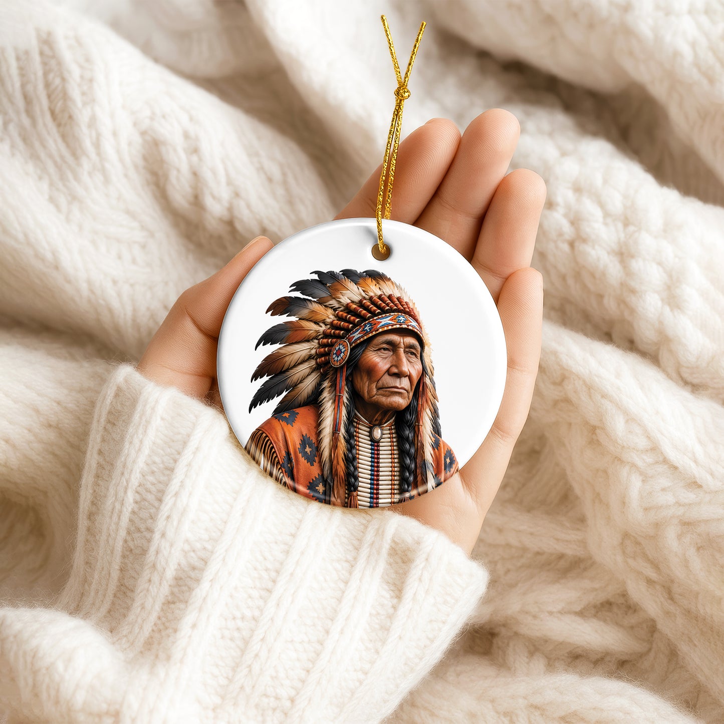 Ancestral Roots Native Heritage Christmas Ornament – Indigenous-Inspired Holiday Keepsake