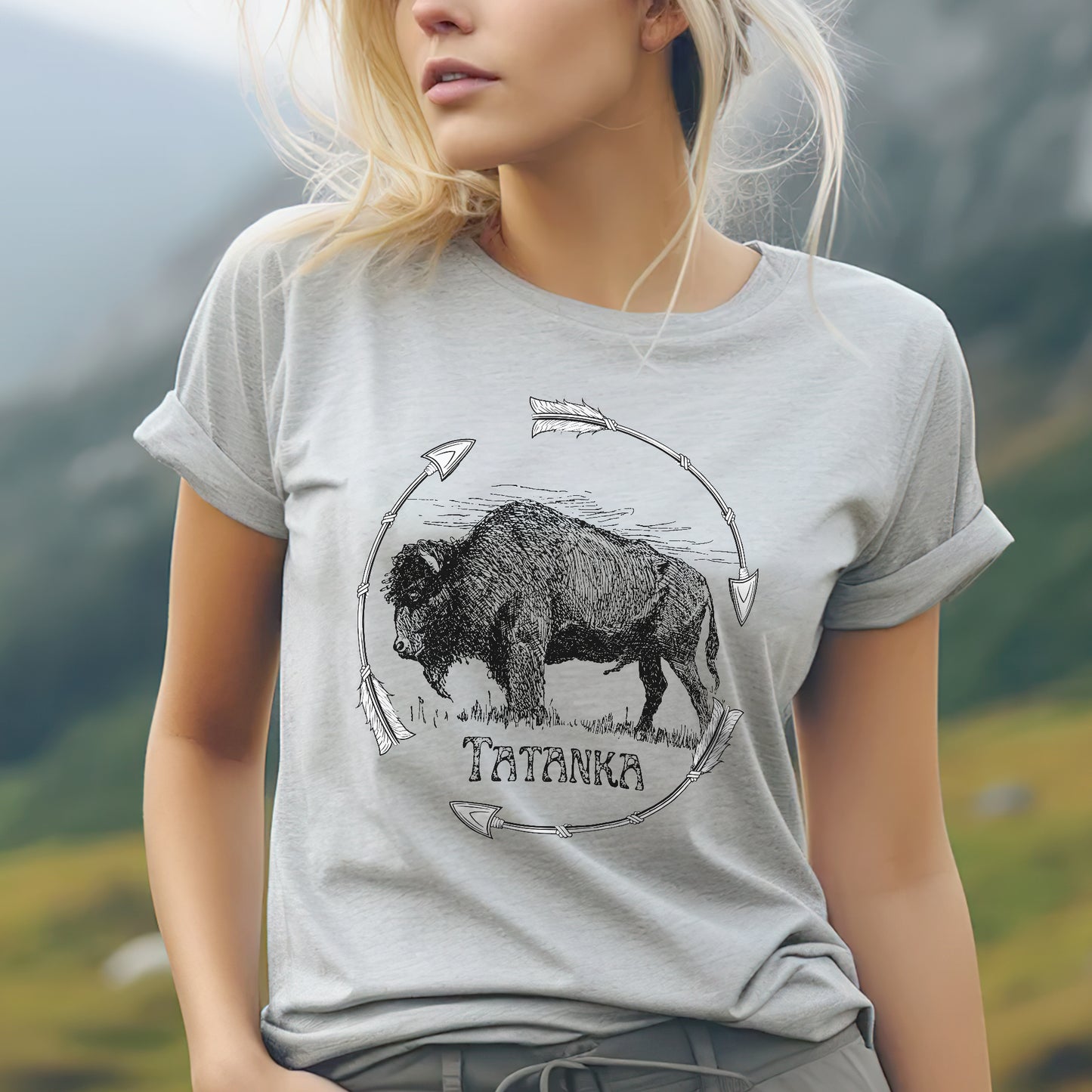 Tatanka Native American Bison Unisex T-shirt/V-neck T-shirt /Hoodie/Sweatshirt