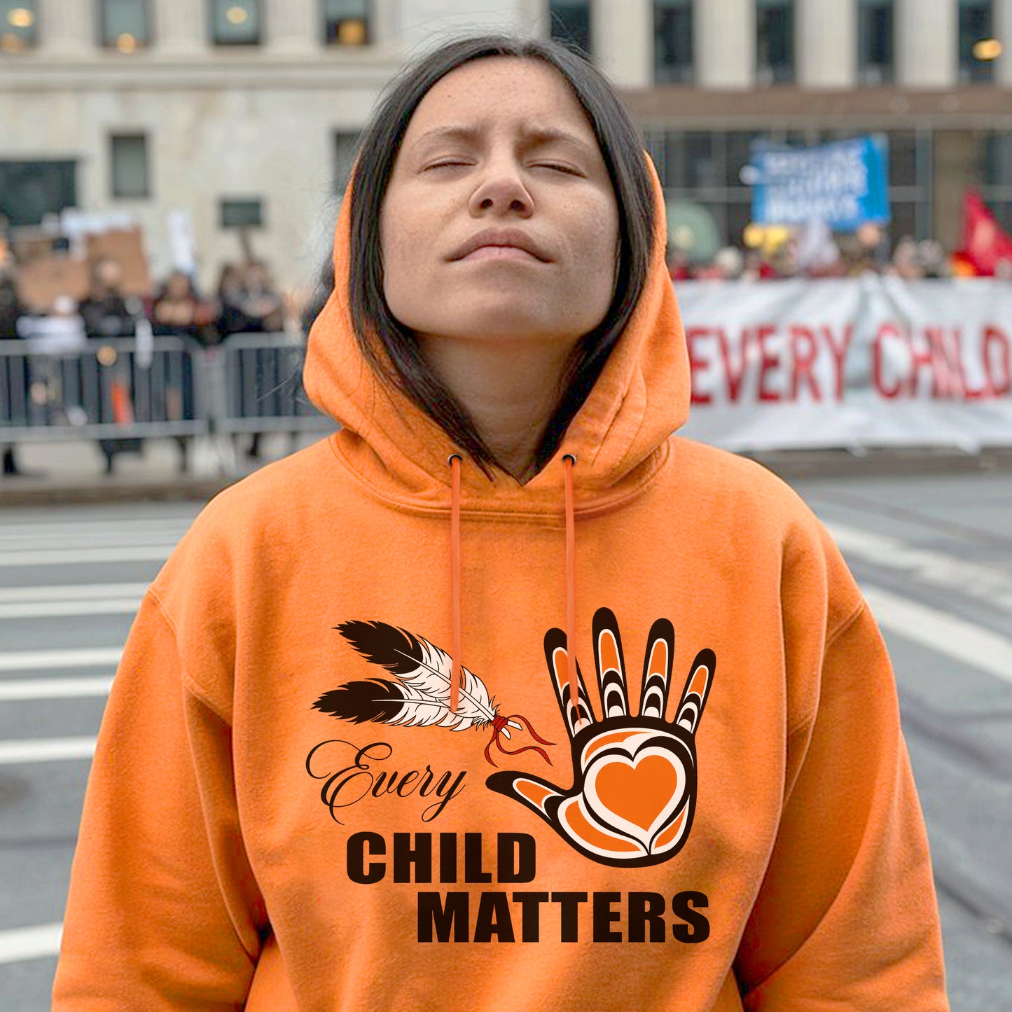 Every Child Matters Heart Handprint Unisex T-shirt/Hoodie/Sweatshirt