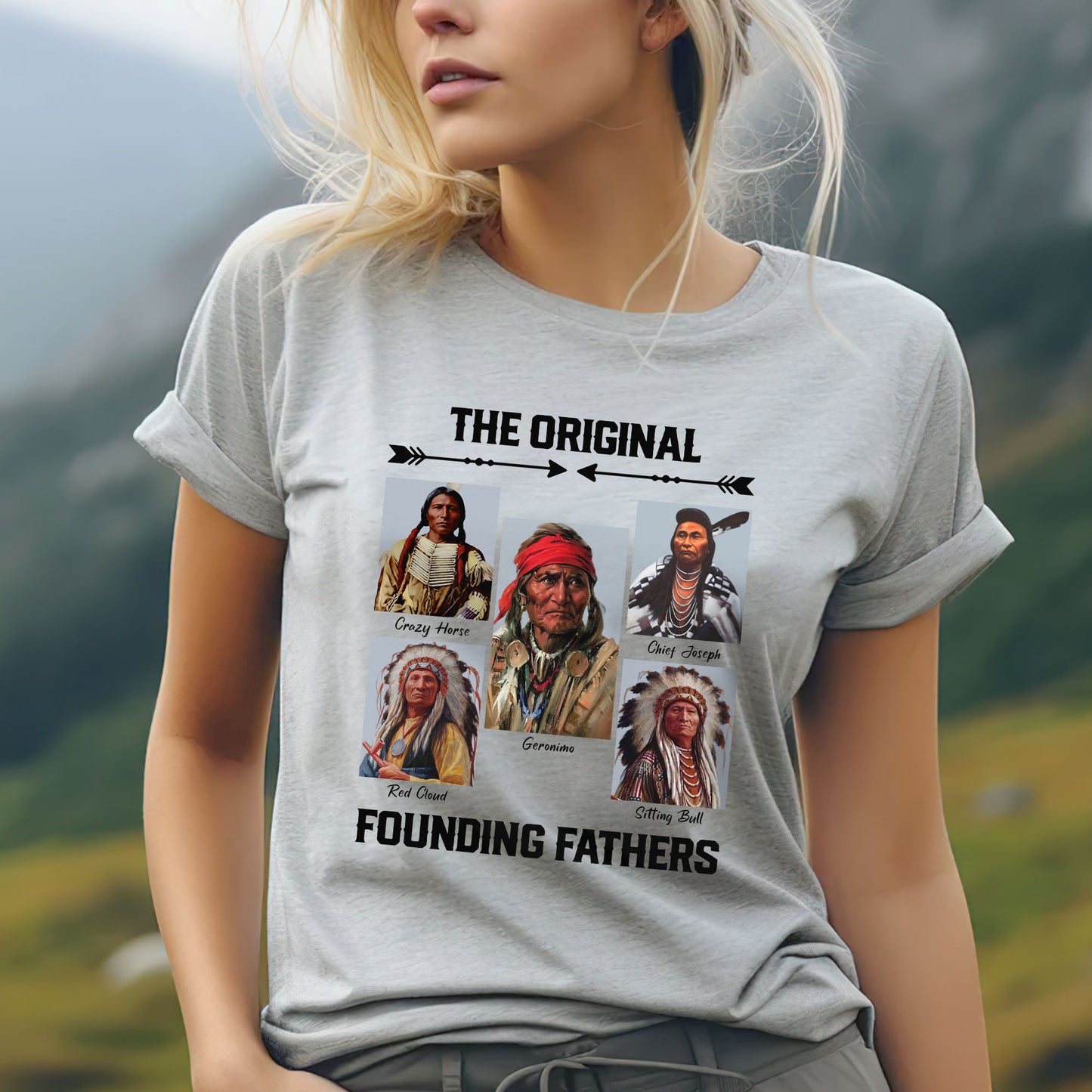 Native American Founding Fathers Tribute Honoring Unisex T-Shirt/T-Shirt V-Neck/Hoodie/Sweatshirt