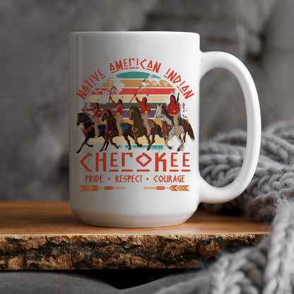 Cherokee Native American Indian Pride Ceramic Coffee Mug 11