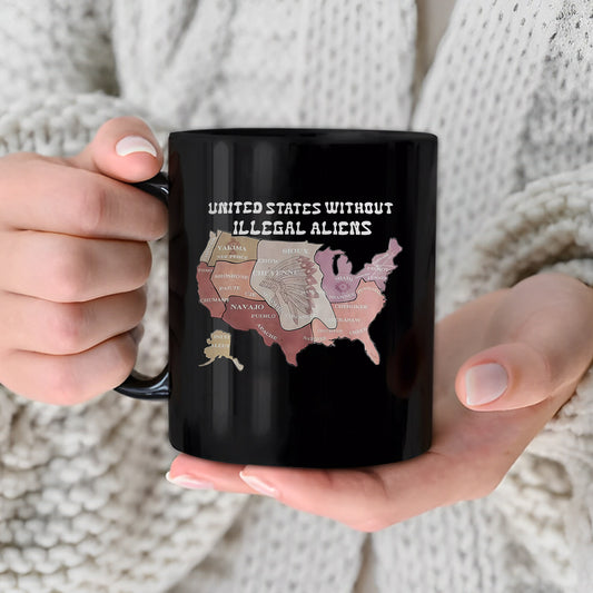 Native Tribes Map of America - Without Illegal Aliens Ceramic Coffee Mug