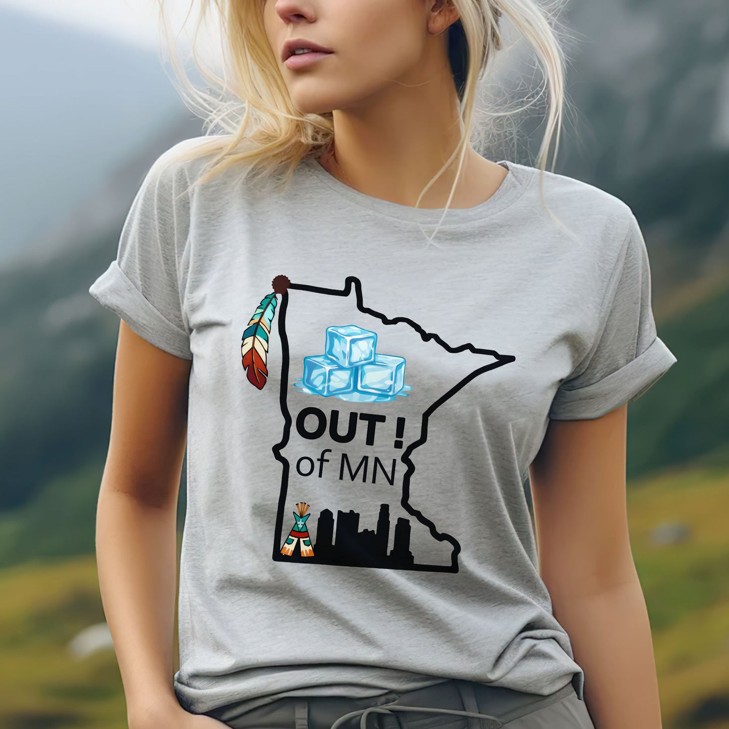 Out of MN Native Minnesota Ice Humor Unisex T-shirt/T-shirt V-neck/Hoodie/Sweatshirt