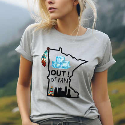 Out of MN Native Minnesota Ice Humor Unisex T-shirt/T-shirt V-neck/Hoodie/Sweatshirt