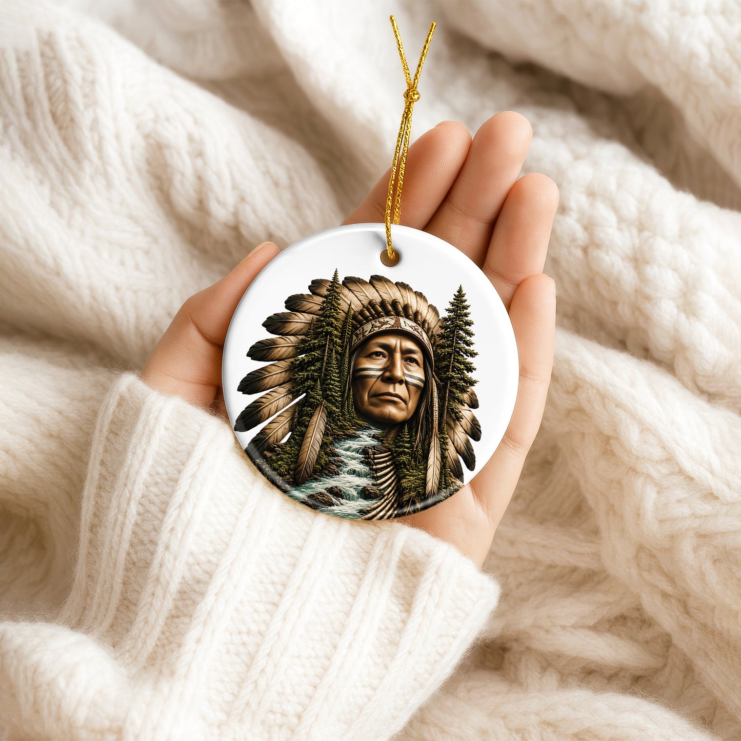 Voice of the Wilderness Native Christmas Ornament – Inspired Heritage Holiday Keepsake