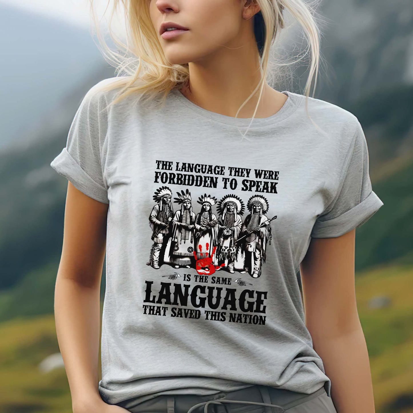 The Language That Saved This Nation - Indigenous Pride Unisex T-Shirt/T-Shirt V-Neck/Hoodie/Sweatshirt