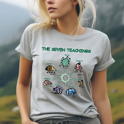 The Seven Sacred Laws Indigenous Value Culture Unisex T-Shirt/T-Shirt V-Neck/Hoodie/Sweatshirt