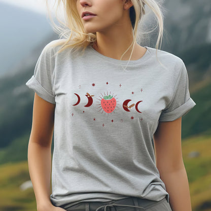 Strawberry Moon Native Spirit Celestial Unisex T-shirt/T-shirt V-neck/Hoodie/Sweatshirt