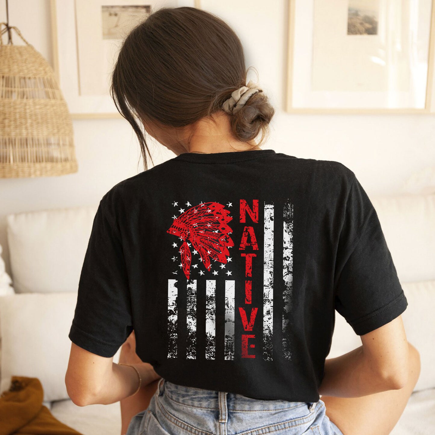 Native Resilience Flagwear Indigenous Strength - Two sides - Unisex T-Shirt/T-Shirt V-Neck/Hoodie/Sweatshirt