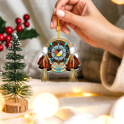 Turtle Medicine Wheel - Native American Healing Symbol - Unique Christmas Gift Decor Flat Acrylic