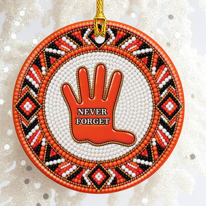 Never Forget Handprint Ceramic Ornament - Every Child Matters Gift Decor