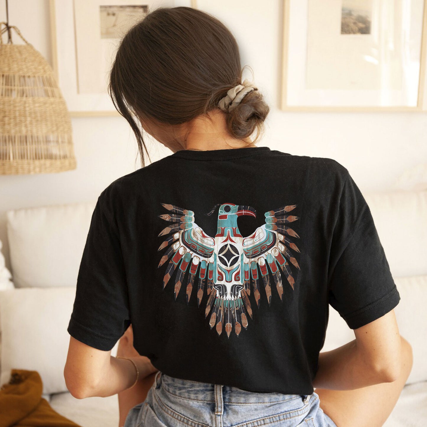 Thunderbird Native American Eagle Unisex - Two sides - T-Shirt/T-Shirt V-Neck/Hoodie/Sweatshirt