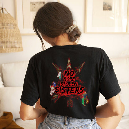No More Stolen Sisters Red Hand Arrows - Two Sides - MMIW Unisex T-Shirt/Hoodie/V-Neck/Sweatshirt