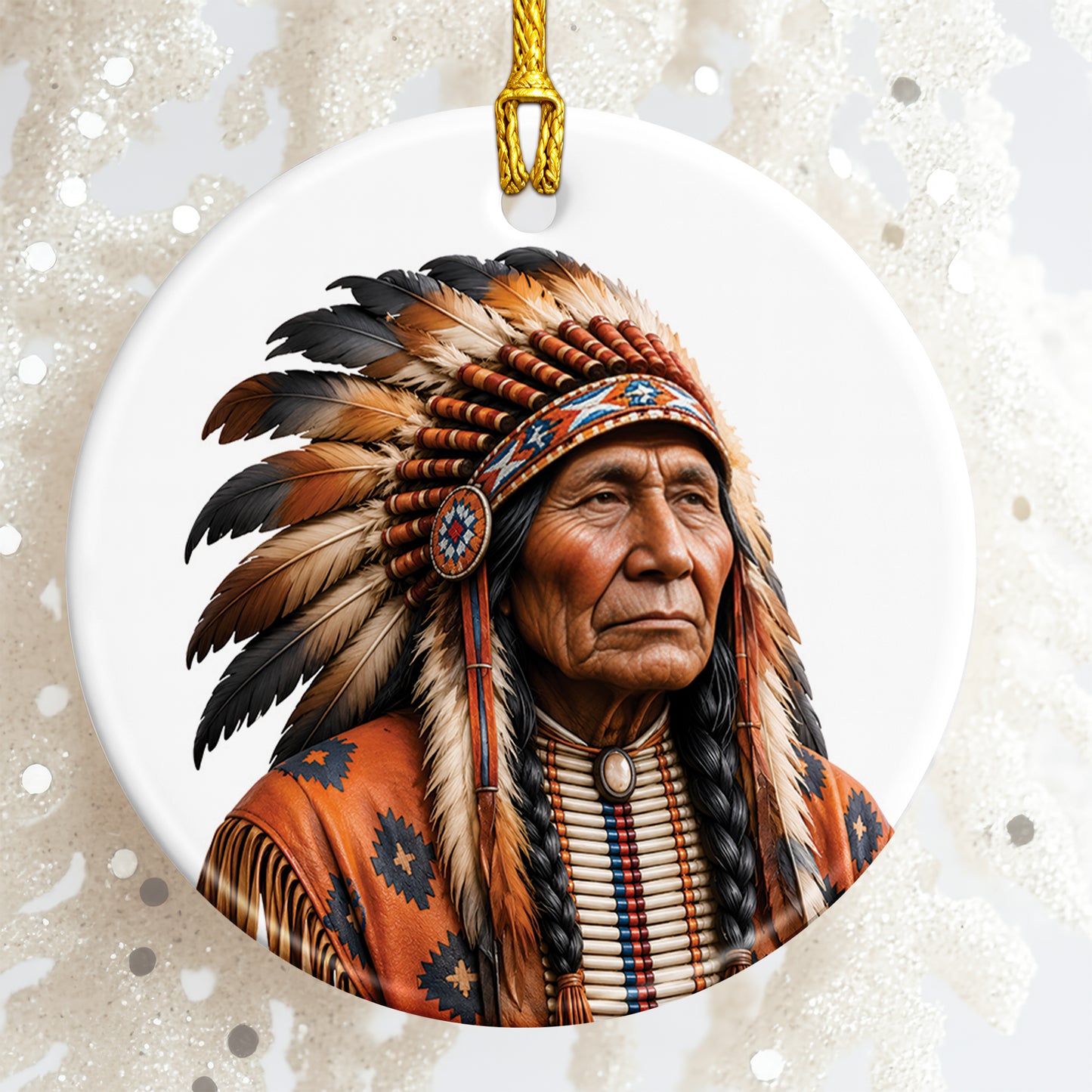Ancestral Roots Native Heritage Christmas Ornament – Indigenous-Inspired Holiday Keepsake