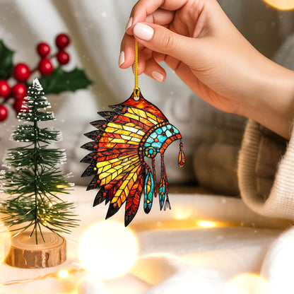 Native American Headdress - Tribal Pride Decor Flat Acrylic